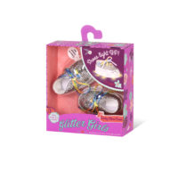 Silver light-up shoes for 14-inch doll
