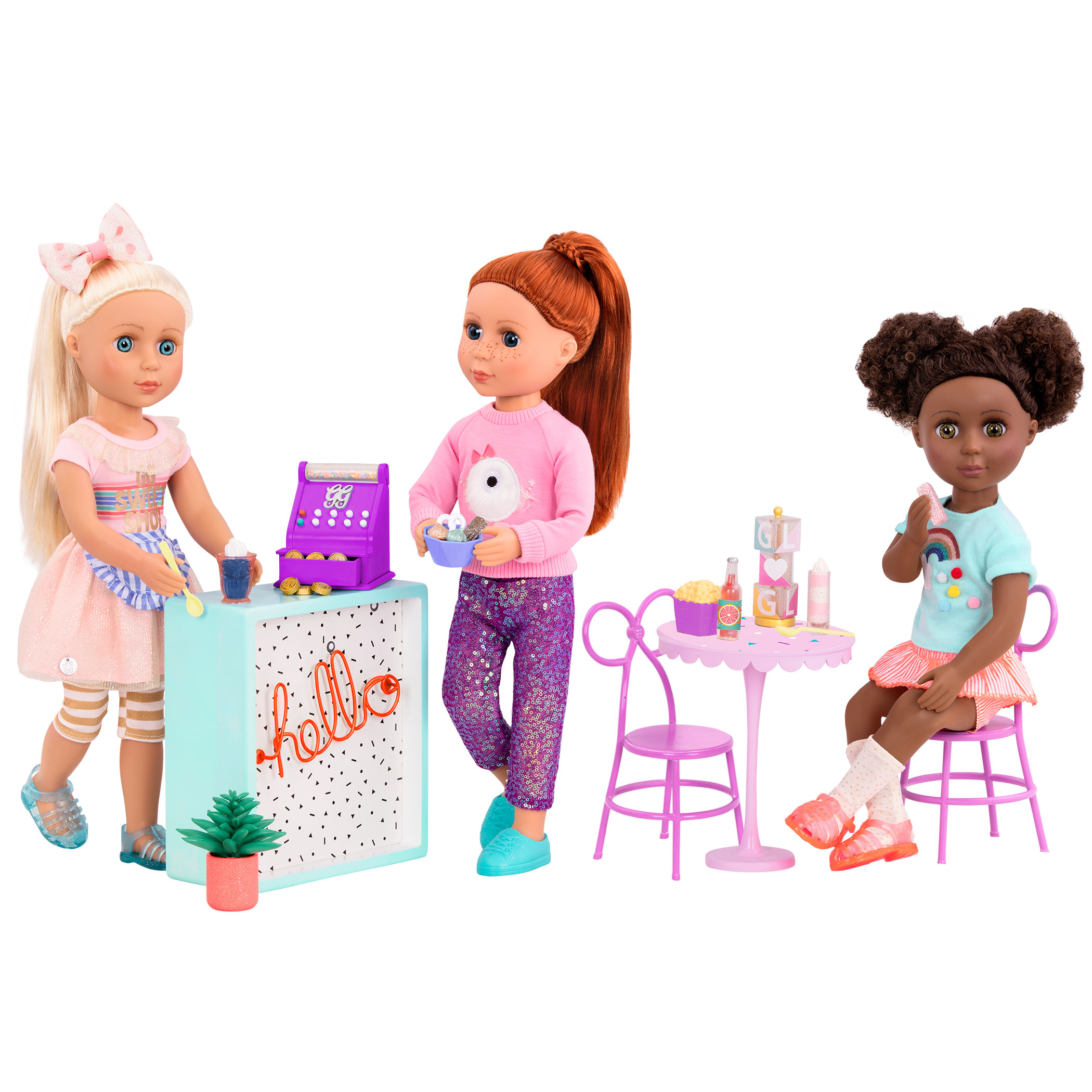 Glitter Girls by Battat Toy Store House and for 3 GG Sweet Shop Playset 