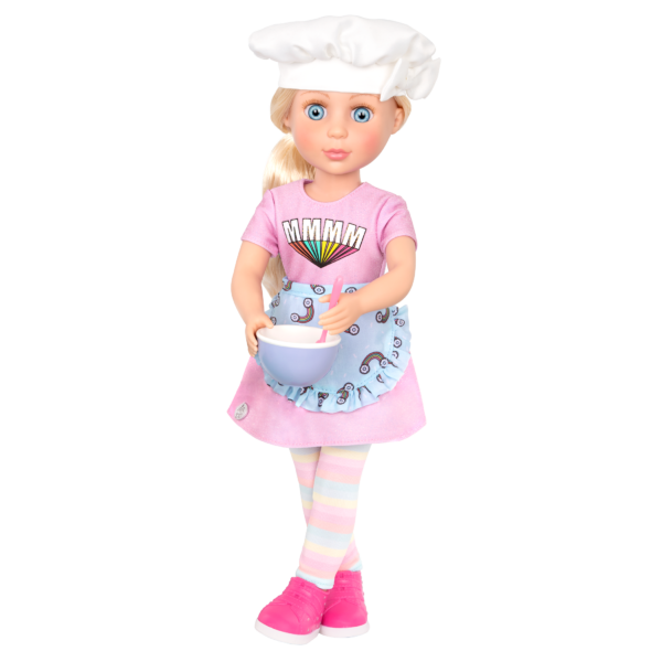 14-inch doll baking donuts