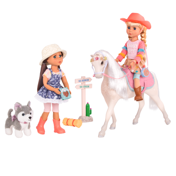 Glitter Girls horseback riding accessories, Hallie & Floe
