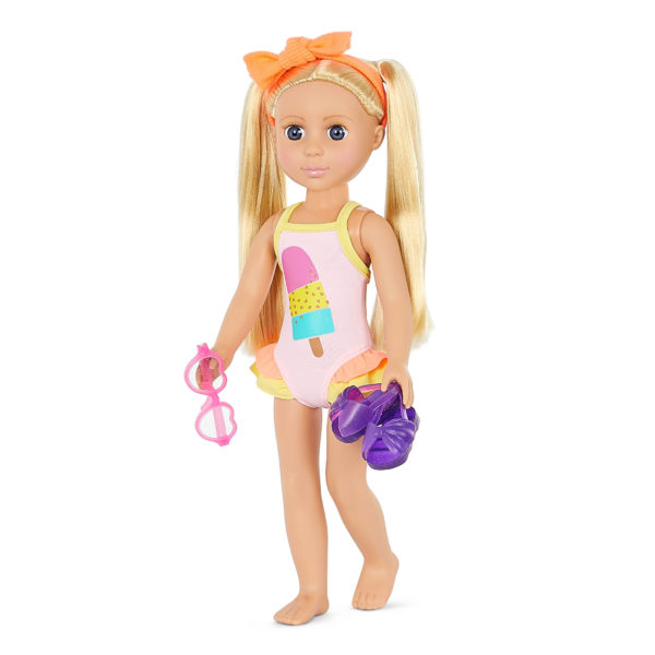Glitter Girls Suitcase Fashion Set Swimsuit Outfit with 14-inch Doll Percy