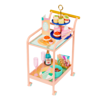 Glitter Girls Dolls Teapot Table & Chairs Home Furniture Playset