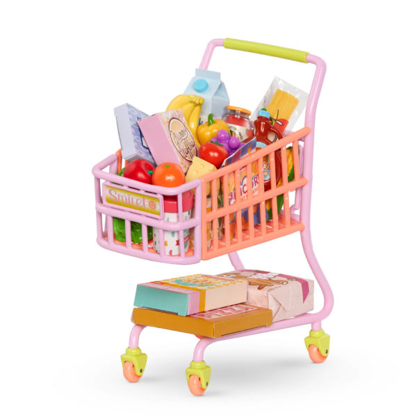 Glitter Girls Dolls Rolling Shopping Cart Playset Grocery Accessories