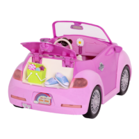 Trunk of purple toy convertible punch buggy car