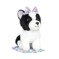 Ziggy stuffed animal puppy with bow