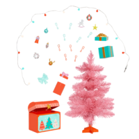 Glitter Girls holiday tree with accessories