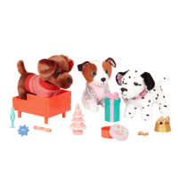 Glitter Girls holiday pups and accessories