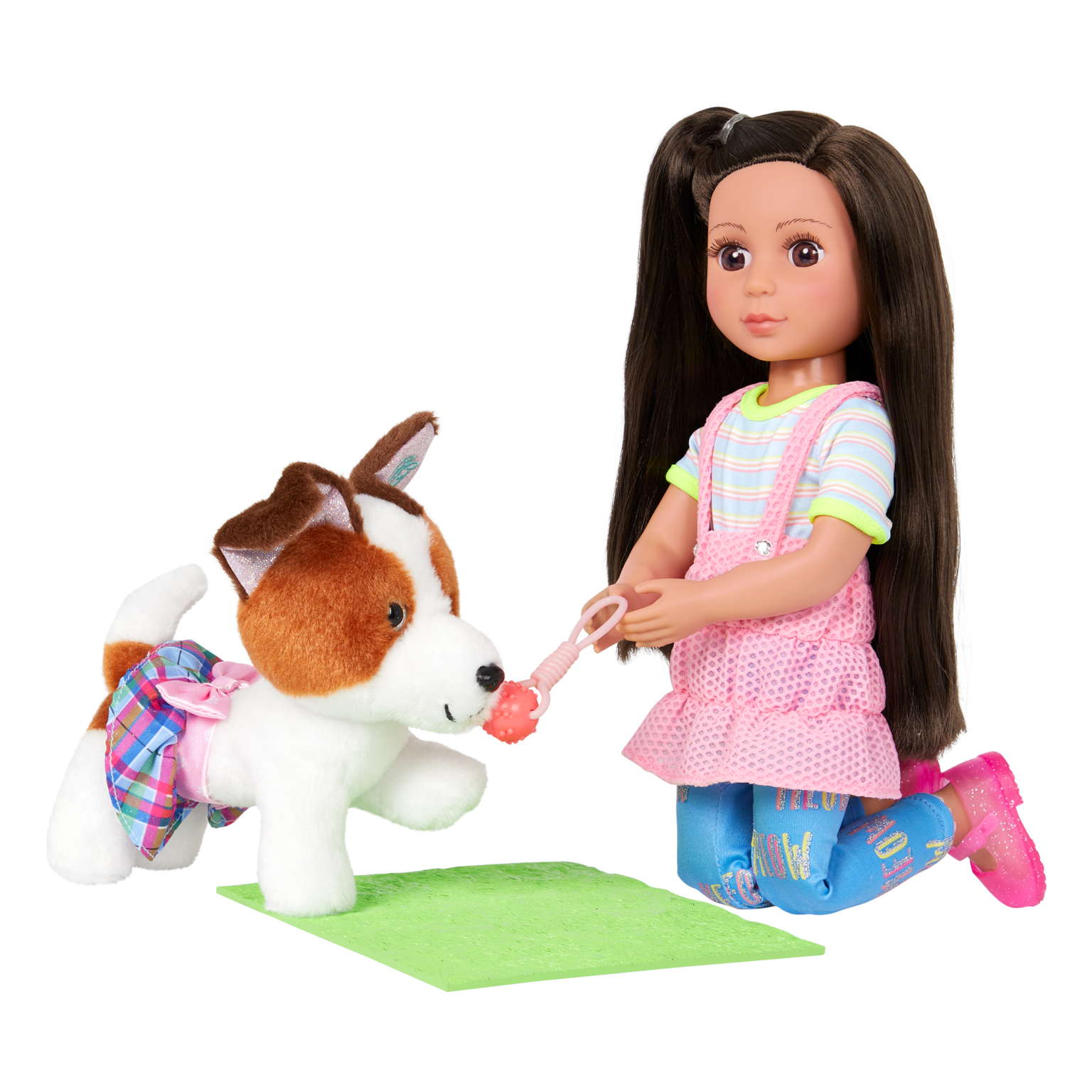 maggie-pup-training-set-posable-plush-dog-glitter-girls