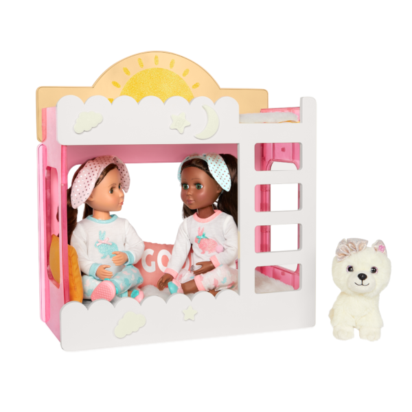 Glitter Girls dolls sitting in bunk bed