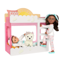 Glitter Girls posable doll climbing bunk bed