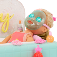 Doll with Facemask in the Bath