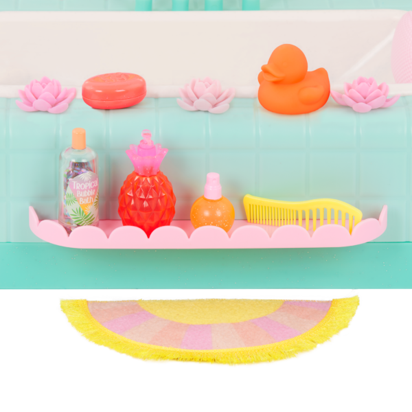 Soap Bottles and Toy Bath Accessories