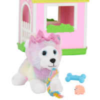 Toby Rainbow Husky with Dog Toys