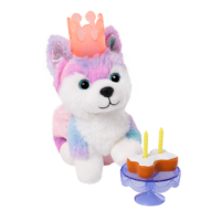 Princess the Toy Husky Having a Birthday Cake