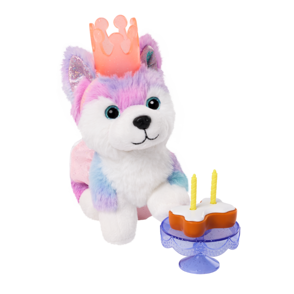 Princess the Toy Husky Having a Birthday Cake