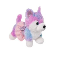 Plush Husky in Pink Tutu with Sparkling Bow