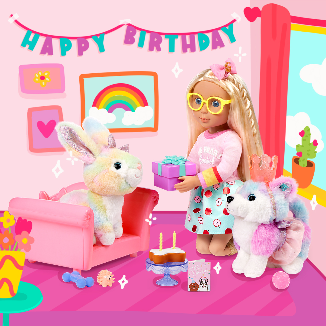 GG57287_GG57292_GG51164_LS_A Glitter Girl with plush pets