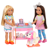 Glitter Girls 14-inch Dolls with Vet Table Set