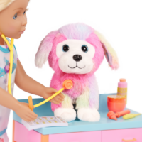 Sniffles the Pink Posable Pup