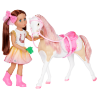 Glitter Girls 14-inch Horse Bonnie with Pink Mane & Tail
