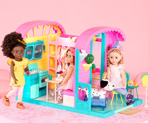 Glitter Girls Dolls by Battat – GG Doll House Playset with Furniture and Home Accessories – Kitchen, Oven, and Patio – 14 inch Doll Clothes and ACC